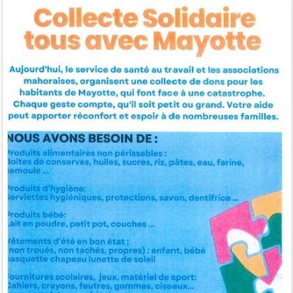 Solidarité avec Mayotte : Une ...